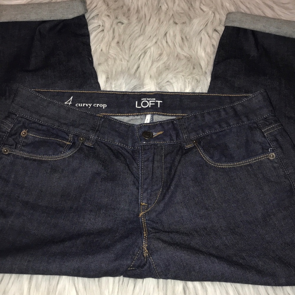 Loft denim jeans curvy crop
